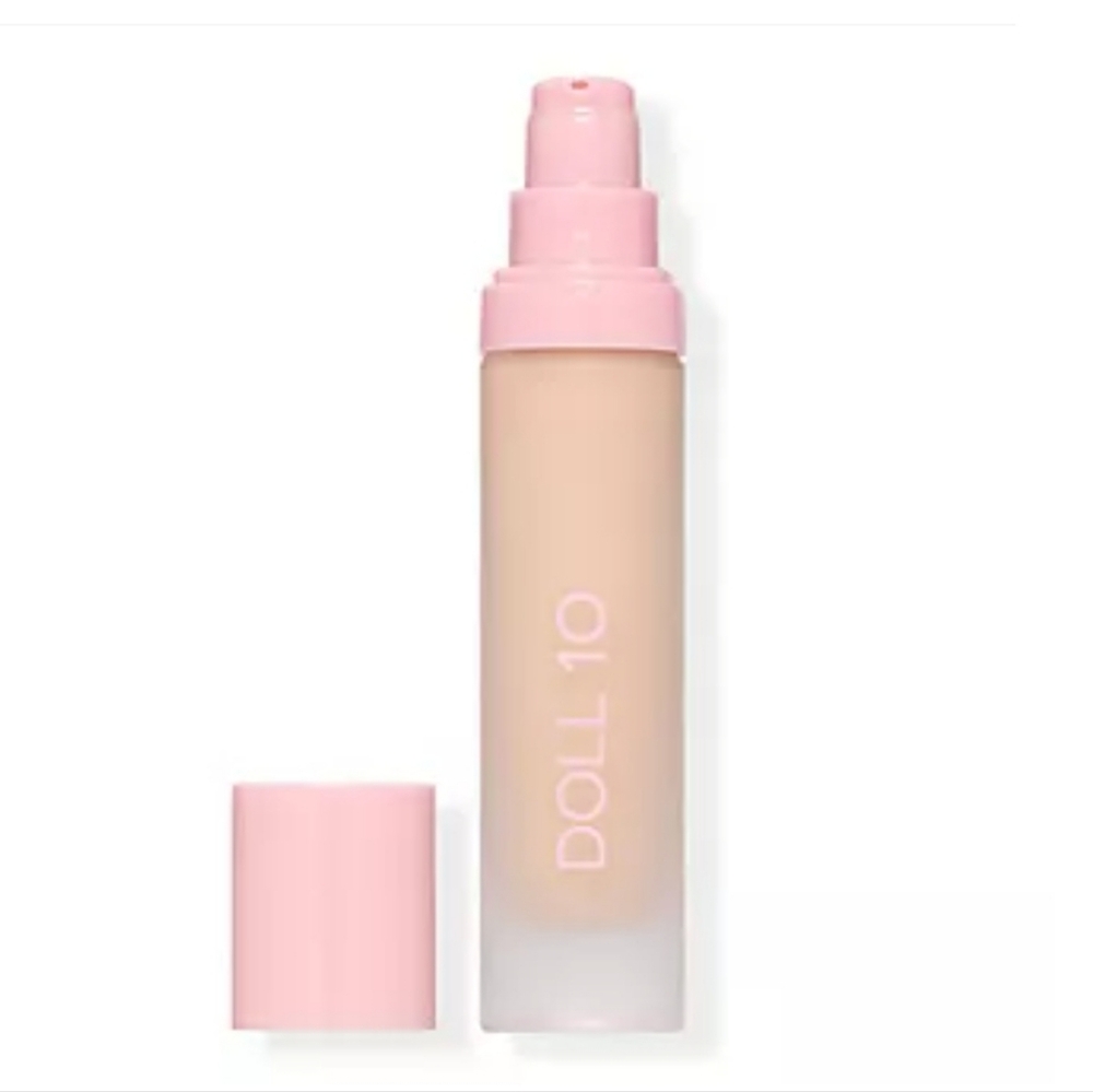 Doll 10 Makeup Brush and T.C.E Super Coverage Serum Foundation with Peptides